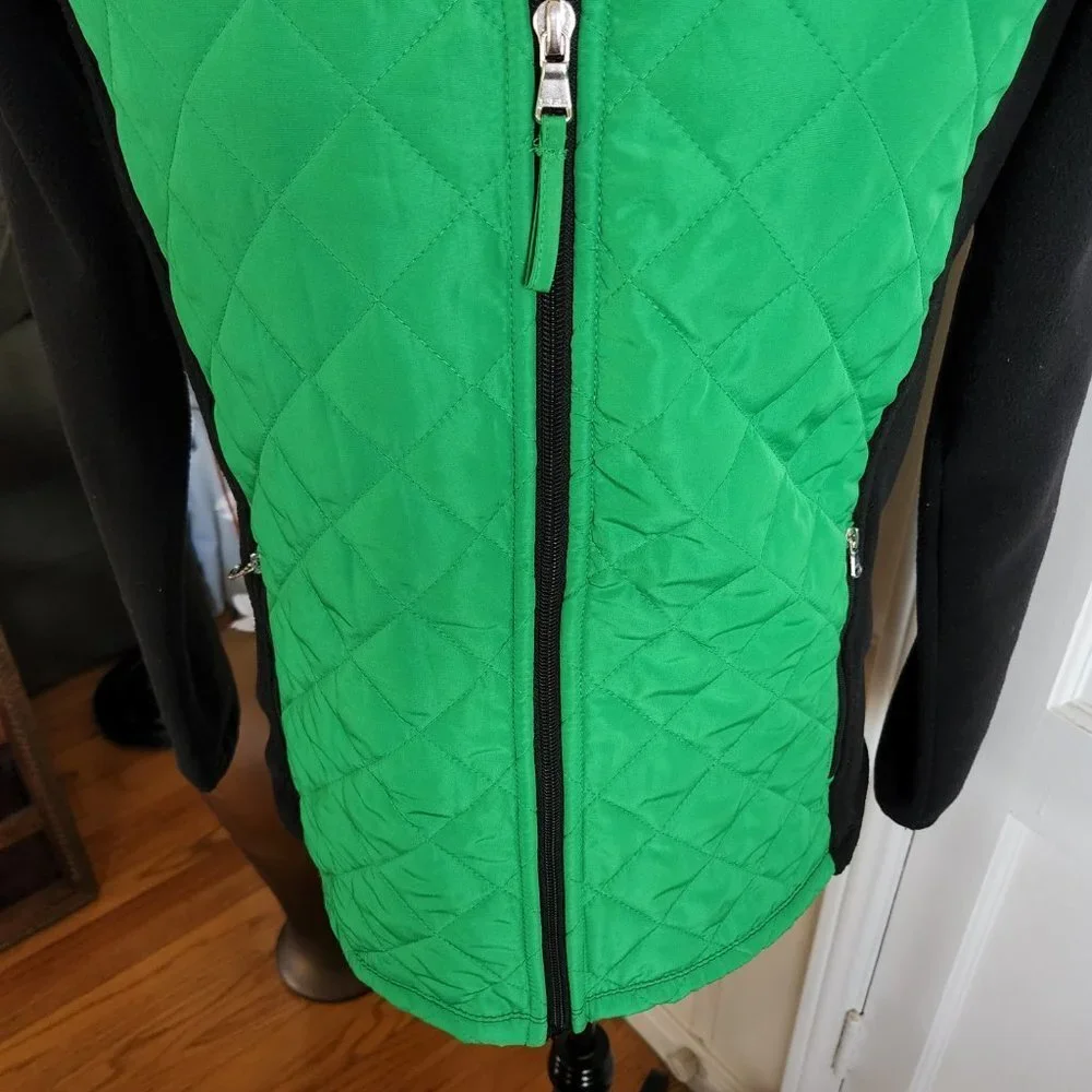 Ralph Lauren Active Jacket with Green Quilted Front and High Neck